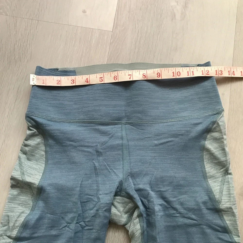 OUTDOOR BLUE COLOR BLOCK LEGGINGS YOGA PANTS WOMENS SMALL